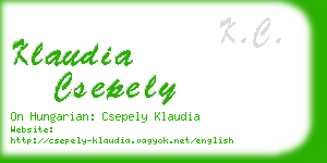 klaudia csepely business card